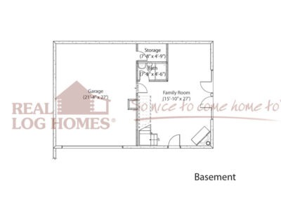 Floor plan of basement of the Beaver Lake home (L12093)