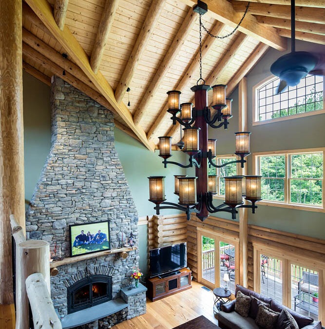 The Fireplace: Heart of a Log Home