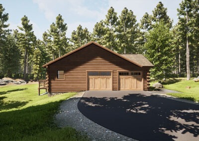 Rendering of the Brewster garage view