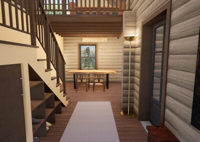 Rendering of the Cavendish Cabin entrance interior