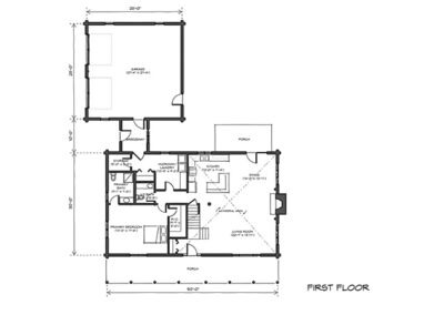 The Covington first floor plan