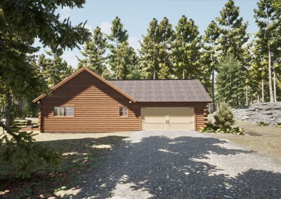 The Lakeland rendering of the garage