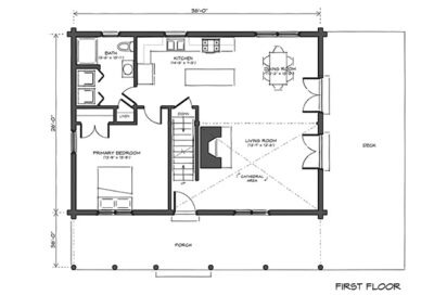 The Sonora first floor plan