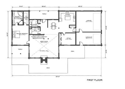 The Stonington first floor plan