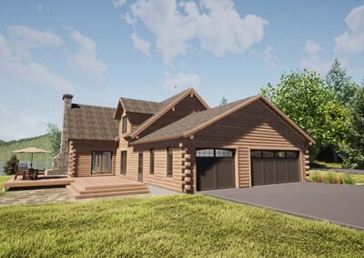 The Stonington rendering of the side garage