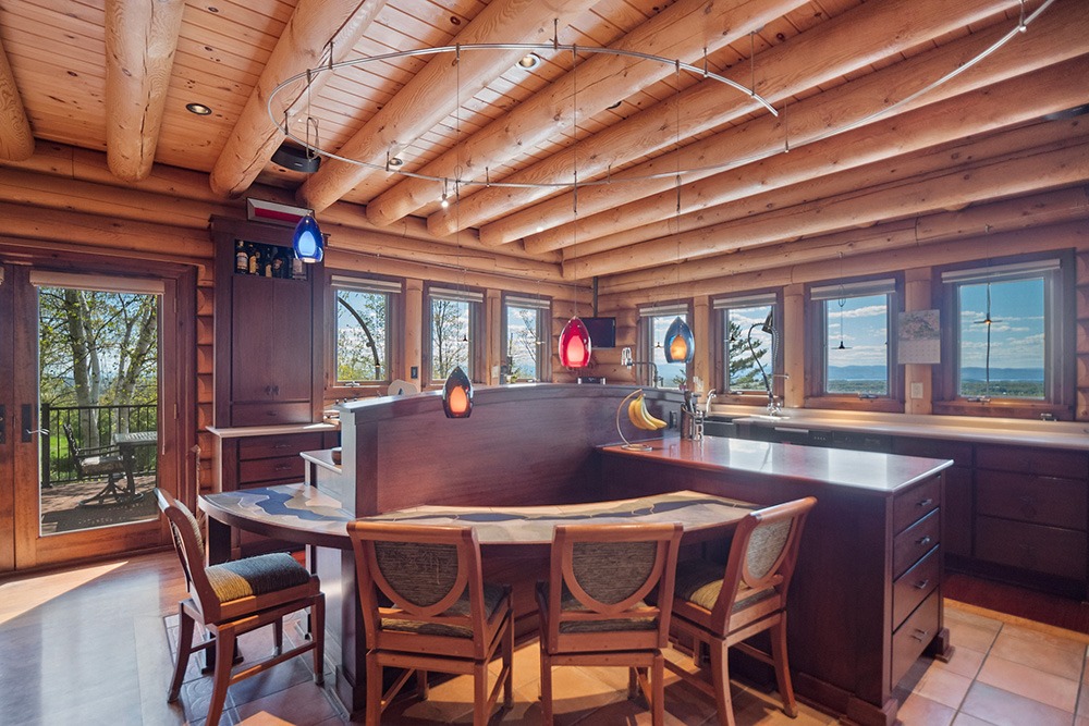 Kitchen Lighting in the Log Home