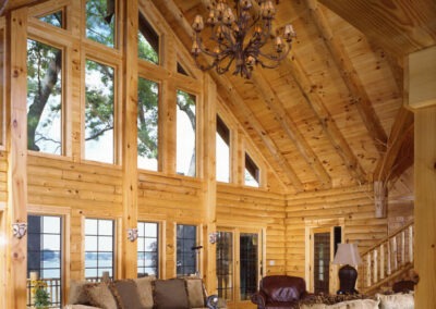 Freemont Log Home great room