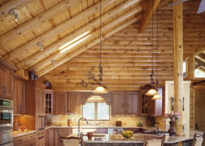 Shell Knob Log Home 10799 kitchen and dining room