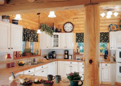 Belchertown Log Home kitchen