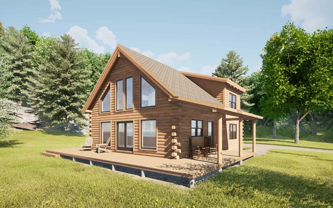 A Small Log Home Floor Plan – The Augusta