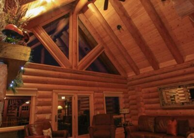 The Starview Log Home - great room