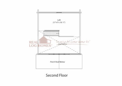 Weathersfield Log Cabin (L12138) second floor plan