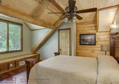 Green Gables Log Home Bedroom