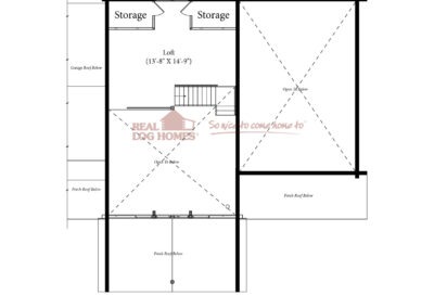 Wolf Log Home (L12013) 2F floor plan