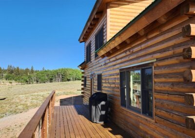 Colorado log home deck