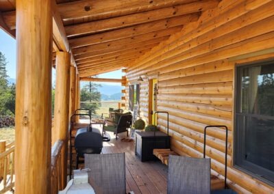 Colorado log cabin porch