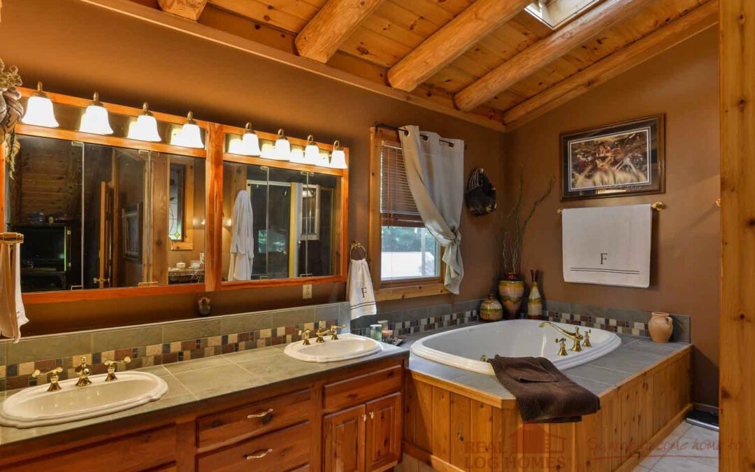 Extending Real Log Style to Bathroom Design