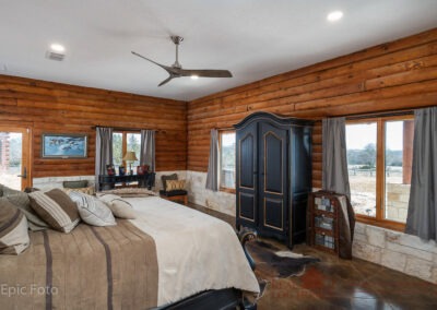 Rush Creek Ranch interior view of bedroom.