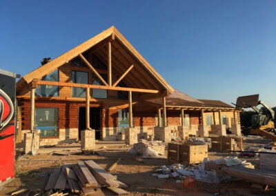 Decatur, TX Rush Creek Ranch Log Home Addition (L12667) - Construction