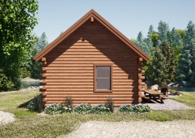 Fiddlehead Cabin - rendering back