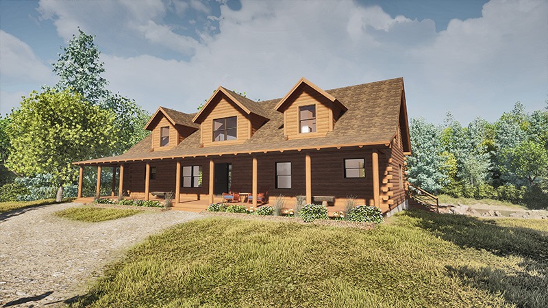 Great in Every Respect: The Grand Isle Log Home Floor Plan