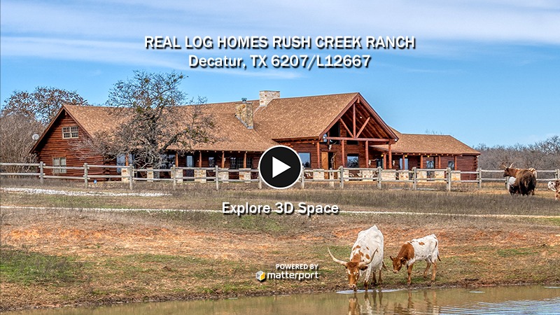 Decatur, TX Rush Creek Ranch Log Home and Addition (L12667)