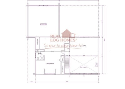 Floor Plan for second floor of the Spring Lake Log Home